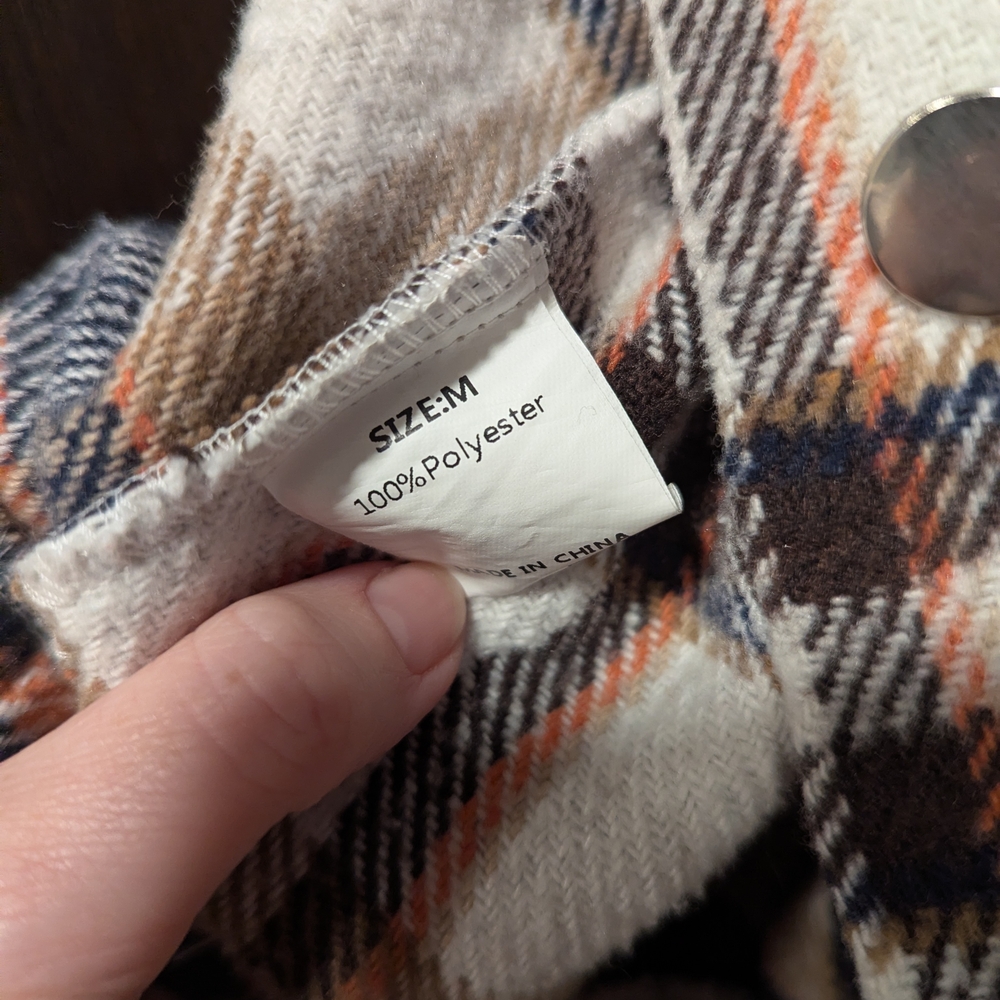 Plaid Button-Up Jacket - Picture 3 of 3